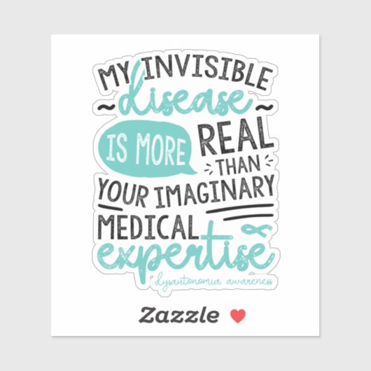 私の目に見えない病気の自律神経障害認識度 シール (シート)