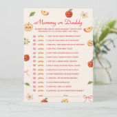 私の目のアップルの赤ちゃんシャワー誰のゲームカードを推測 招待状 (スタンド正面)