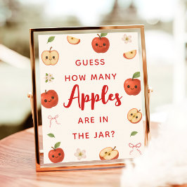 私の目のアップルベイビーシャワーは、どれだけのリンゴを推測 ポスター