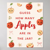 私の目のアップルベイビーシャワーは、どれだけのリンゴを推測 ポスター (正面)