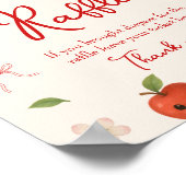 私の目のアップルベビーシャワーおむつラッフル ポスター (角)