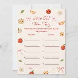 私の目のリンゴの赤ん坊シャワー彼らは何歳だった 招待状