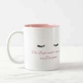 私の目の下のバッグはデザイナーです ツートーンマグカップ (左)