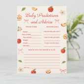 私の目の中のリンゴのベイビーシャワーの予測とアドバイス 招待状 (スタンド正面)