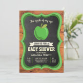 私の目の中のリンゴ | 素朴なベビーシャワー招待状 招待状 (スタンド正面)