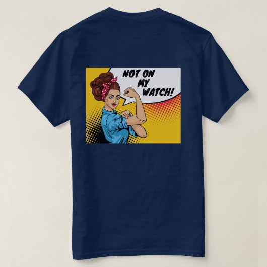 私の目の前では起こさせない Tシャツ (デザイン裏面)