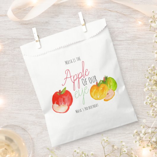 私の目の子供の誕生日の好意バッグのアップル フェイバーバッグ (クリップ留めされた状態)