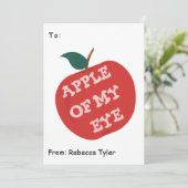 私の目の教室のバレンタインデーのかわいいリンゴ シーズンカード (スタンド正面)