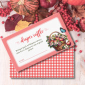 私の目の赤ちゃんシャワーおむつラッフルのリンゴ エンクロージャーカード