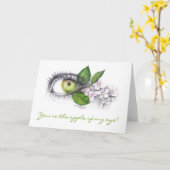 私の目の鉛筆の芸術の挨拶状のApple カード (黄色い花)