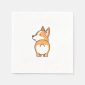 私の目を見るPembrokeウェルシュコーギー犬のオーナー スタンダードカクテルナプキン (正面)