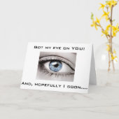 私の目得は君を見て、それから唇は記念日すぎる カード (黄色い花)