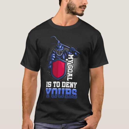 私の目標はあなたの模範騎士スポーツガールを否定することです Tシャツ (正面)