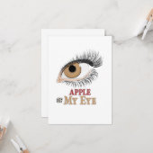 私の目玉のリンゴ まつげアート カード (正面/裏面インサイチュ)
