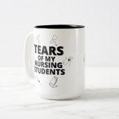 私の看護学生の涙の先生ギフト ツートーンマグカップ (正面左)
