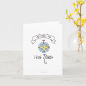 私の真の北 - グリーティングカード (黄色い花)