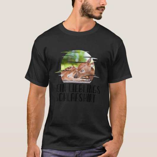 私の眠お気に入りのっている鹿1 Tシャツ (正面)