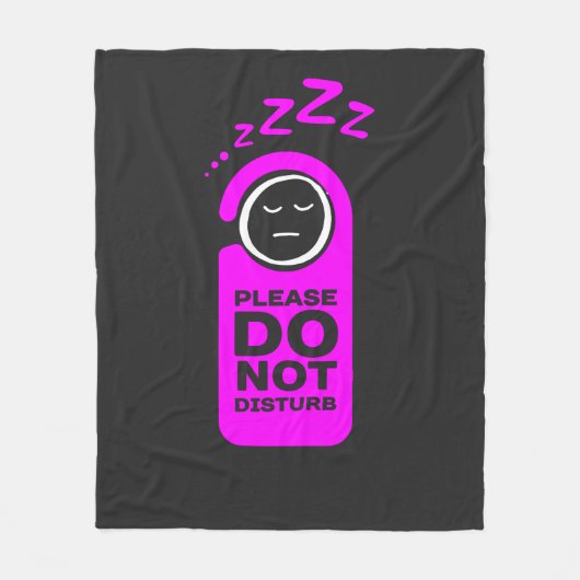私の睡眠を妨げないで フリースブランケット (正面)