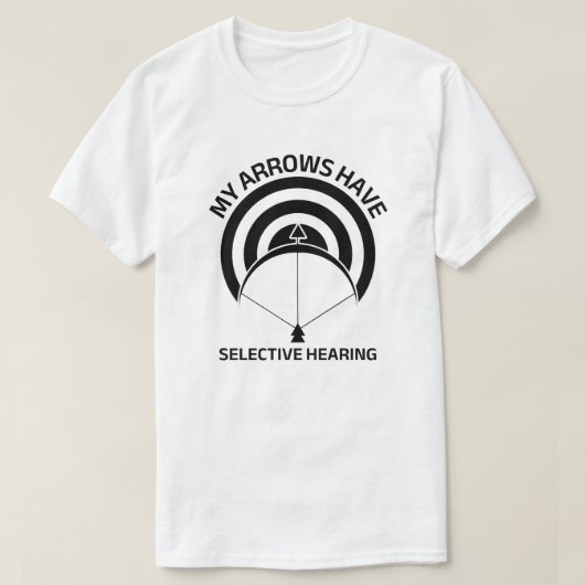 私の矢印は選択的に聞こえる | アーテおもしろいリー Tシャツ (デザイン正面)