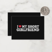 私の短い彼女が大好きなボーイカップルのバレンタインデー ノートカード (正面/裏面インサイチュ)