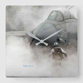 "私の石" -賛美歌の144:1 - 2 スクエア壁時計