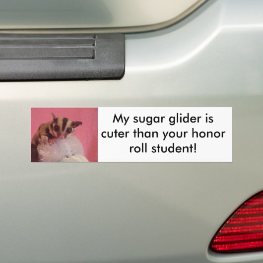 私の砂糖のグライダーはあなたのよりかわいいですho… バンパーステッカー (車上)