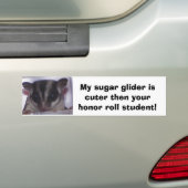 私の砂糖のグライダーはよりかわいいTh…です バンパーステッカー (車上)