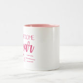 私の砂糖をマグ注いで下さい ツートーンマグカップ (中央)