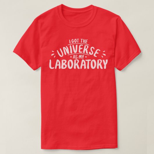 私の研究室得としての宇宙の天文学者 Tシャツ (デザイン正面)