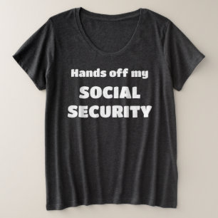 私の社会保障を受け入れる プラスサイズTシャツ