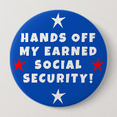 私の社会保障を受け入れる 缶バッジ (正面)