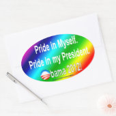 私の社長の私自身のプライド 楕円形シール (封筒)