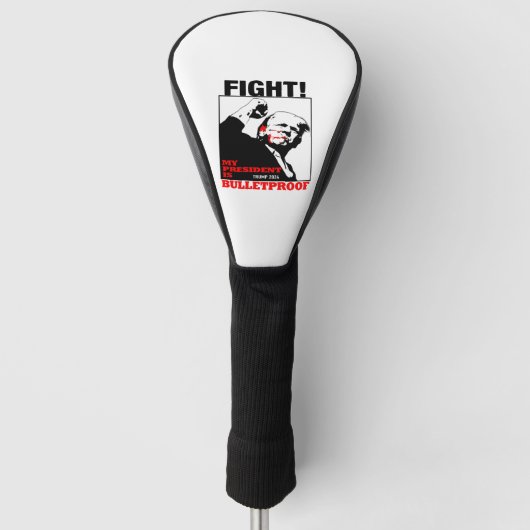私の社長は防弾トランプだ ゴルフヘッドカバー (正面)