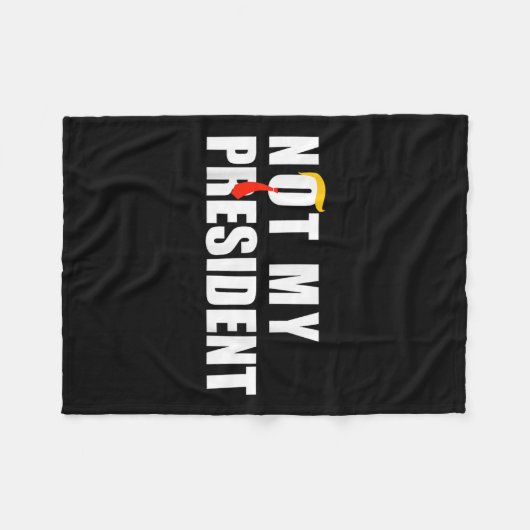 私の社長_ではなく私の声ではない私の価値ではない フリースブランケット (正面(横))