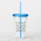 私の祈りの言葉があなたのための恵み アクリルタンブラー (正面)