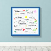 私の祈りの言葉があなたのための恵み キャンバスプリント (インサイチュ (ウッドフロア))