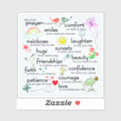 私の祈りの言葉があなたのための恵み シール (シート)