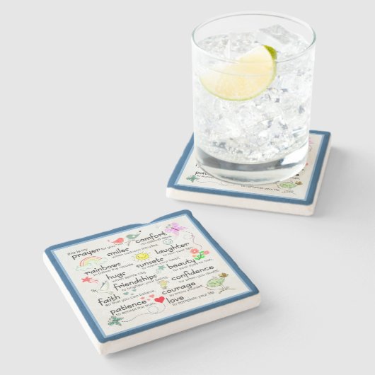 私の祈りの言葉があなたのための恵み ストーンコースター (横)