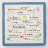 私の祈りの言葉があなたのための恵み ストーンコースター (正面)