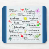 私の祈りの言葉があなたのための恵み マウスパッド (正面)