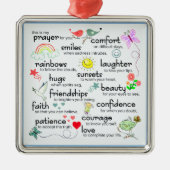 私の祈りの言葉があなたのための恵み メタルオーナメント (正面)