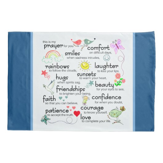 私の祈りの言葉があなたのための恵み 枕カバー (裏面)