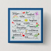 私の祈りの言葉があなたのための恵み 缶バッジ (正面)