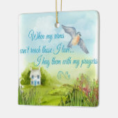 私の祈りの言葉のオーナメントとの抱き締めること セラミックオーナメント (左)