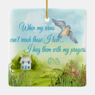 私の祈りの言葉のオーナメントとの抱き締めること セラミックオーナメント