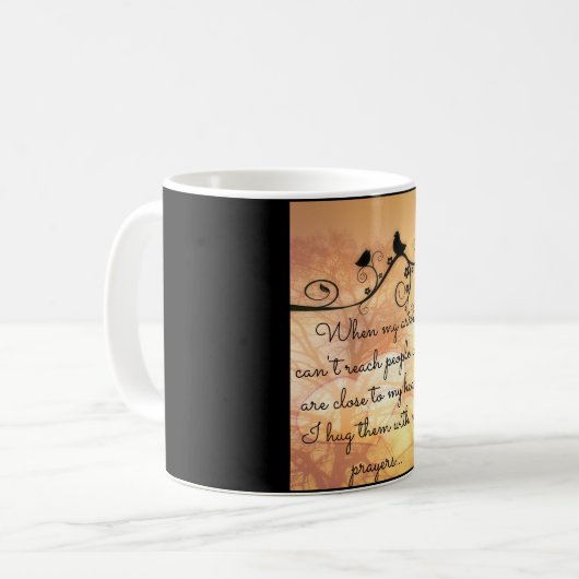 私の祈りの言葉のマグが付いている抱擁 コーヒーマグカップ (正面左)