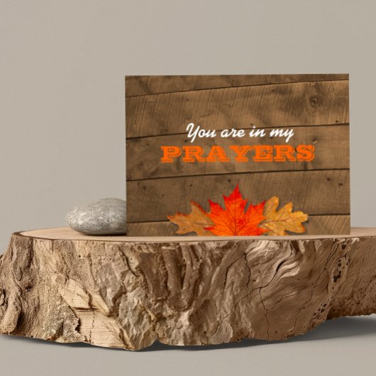 私の祈りの言葉のメッセージカードの紅葉及びBarnwood カード