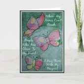 私の祈りの言葉の挨拶状との抱き締めて下さい カード (正面)