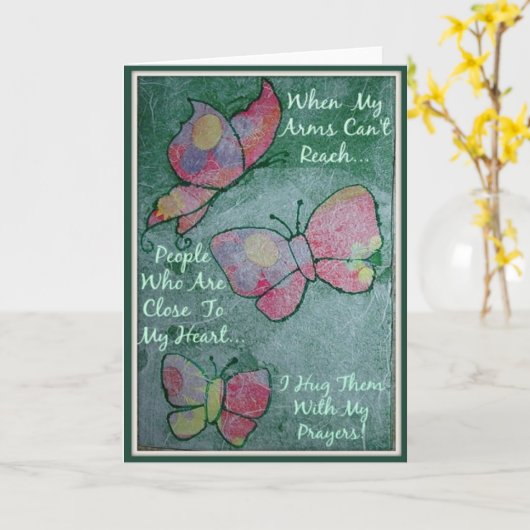 私の祈りの言葉の挨拶状との抱き締めて下さい カード (黄色い花)