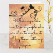 私の祈りの言葉カードとの抱き締めること カード (黄色い花)